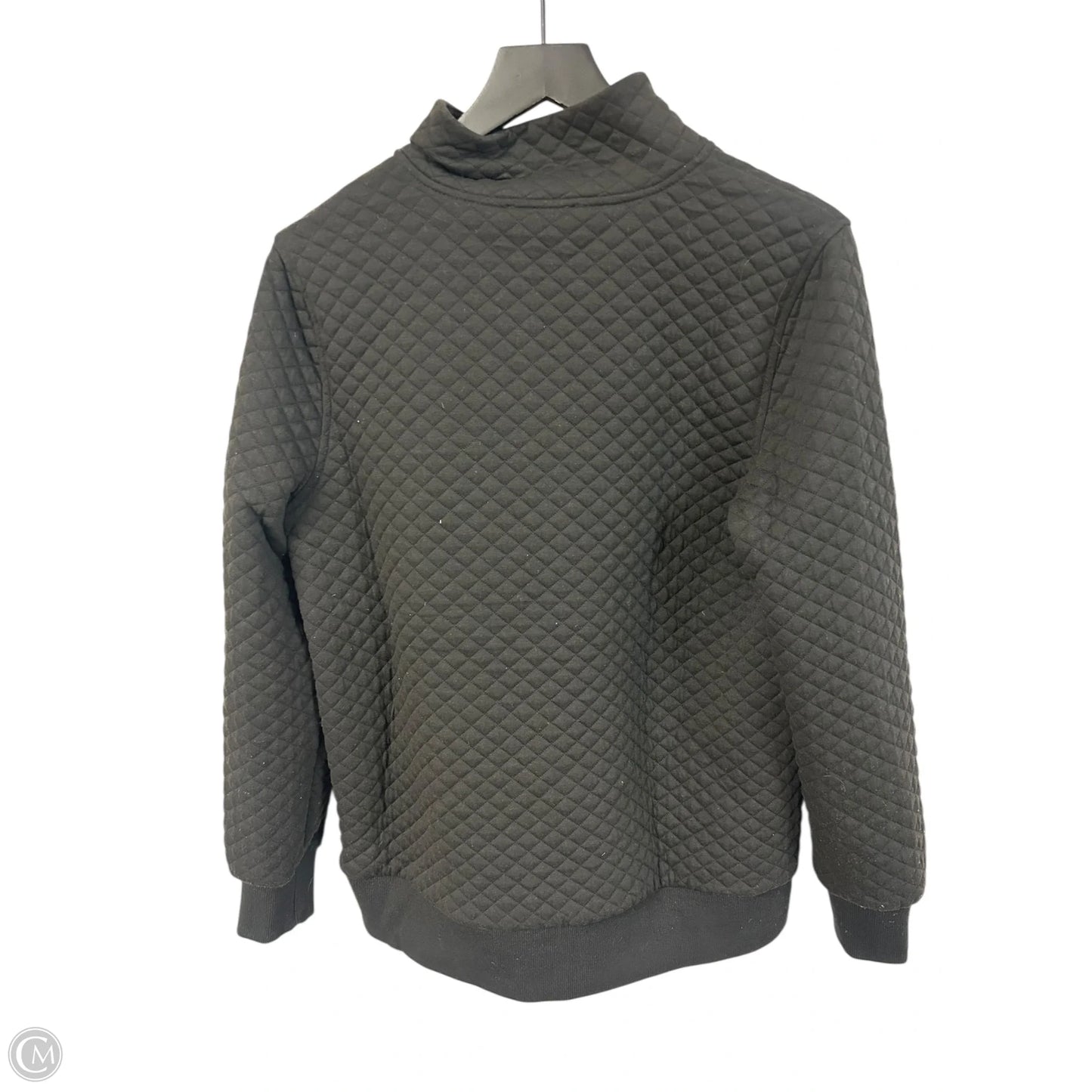 Sweatshirt Collar By Doe & Rae In Black & Grey, Size: S