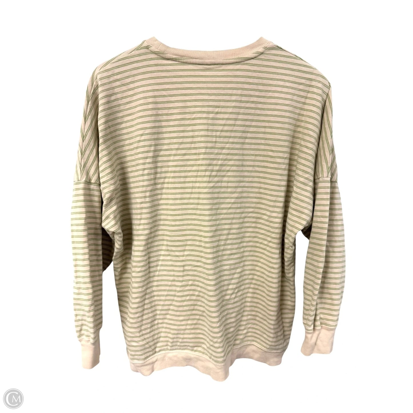 Athletic Top Long Sleeve Crewneck By Zyia In Cream & Green, Size: S