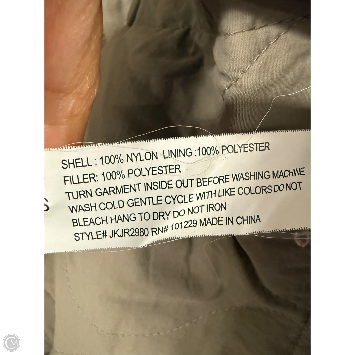 Jacket Puffer & Quilted By Ashley In Taupe, Size: S