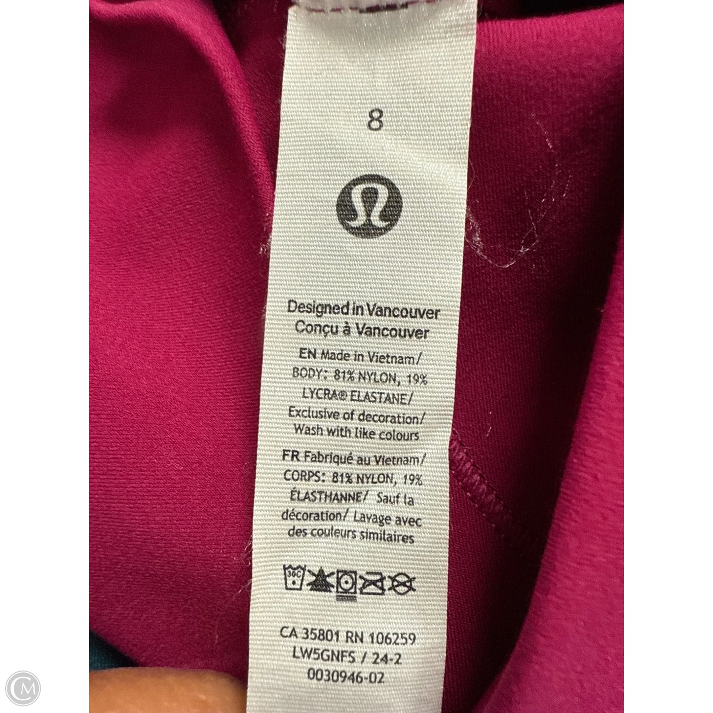 Athletic Leggings By Lululemon In Pink, Size: 8
