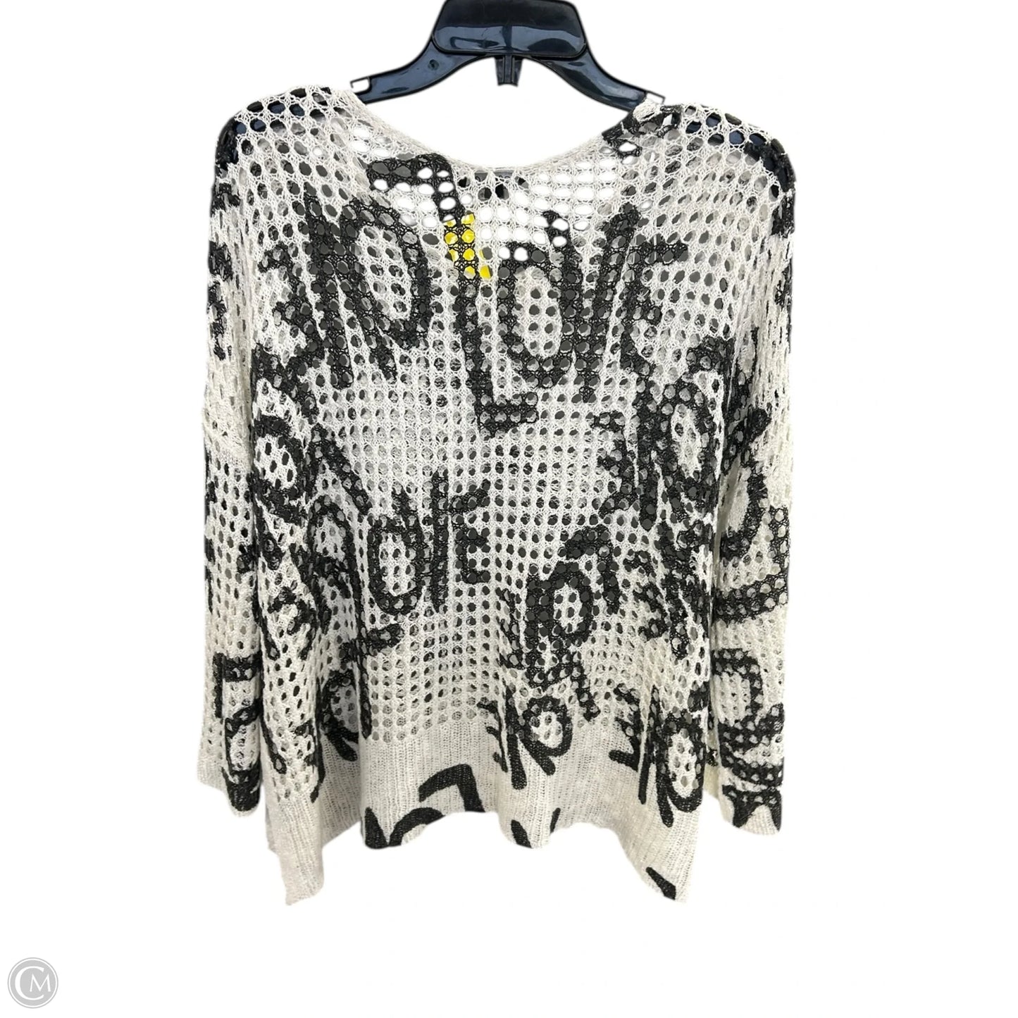 Sweater By Charlie B In Black & White, Size: M