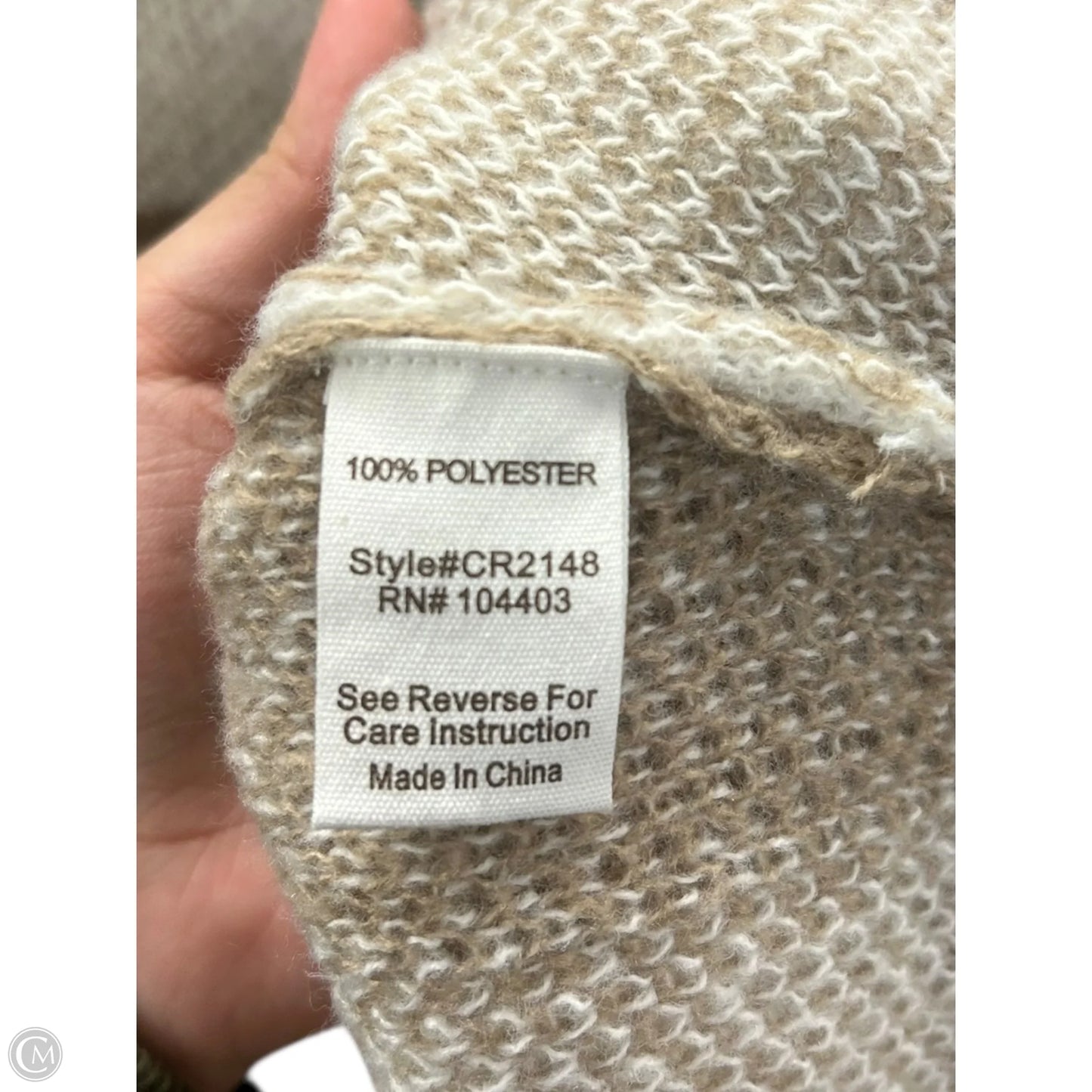 Sweater By Blu Pepper In Brown & White, Size: L