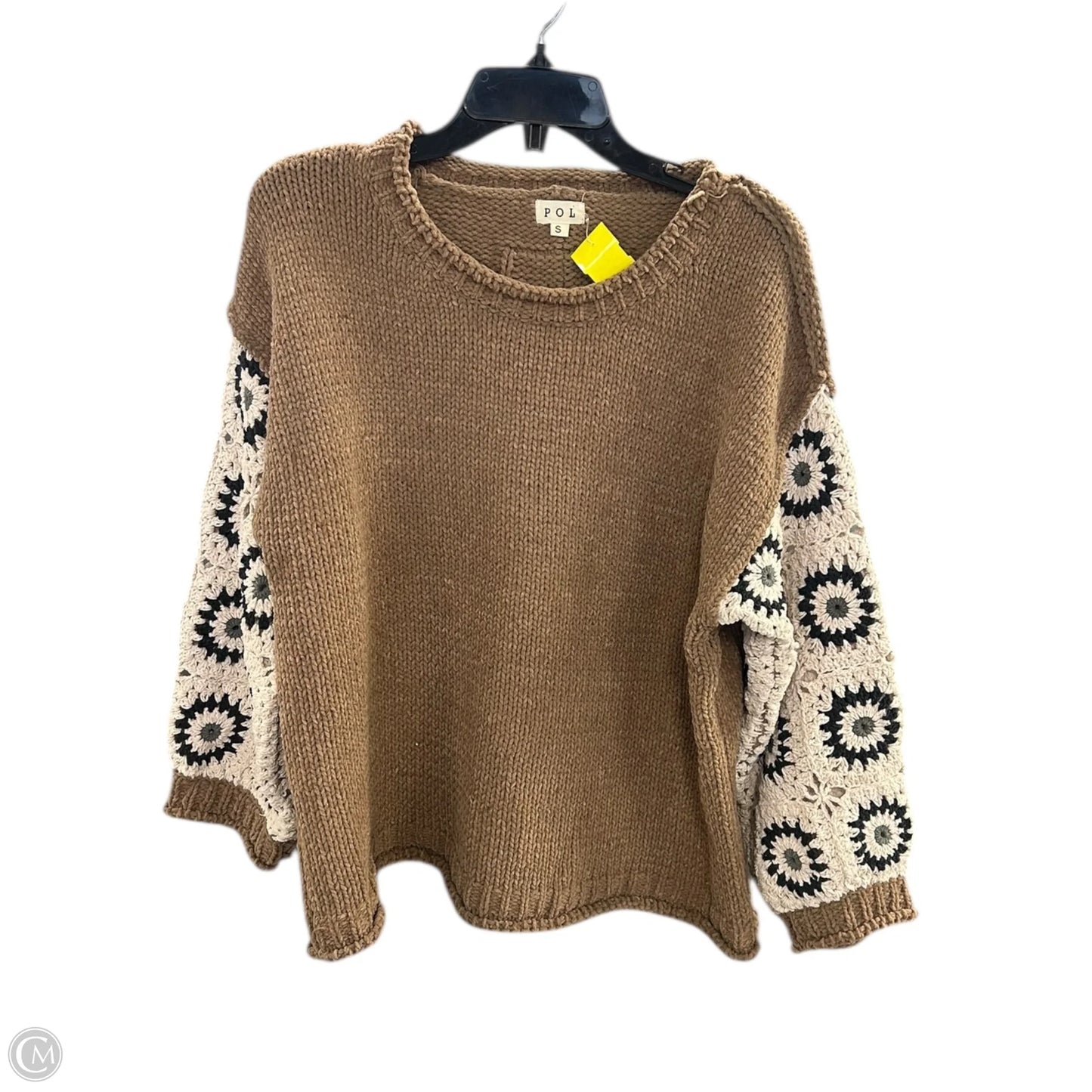 Sweater By Pol In Brown & Cream, Size: S