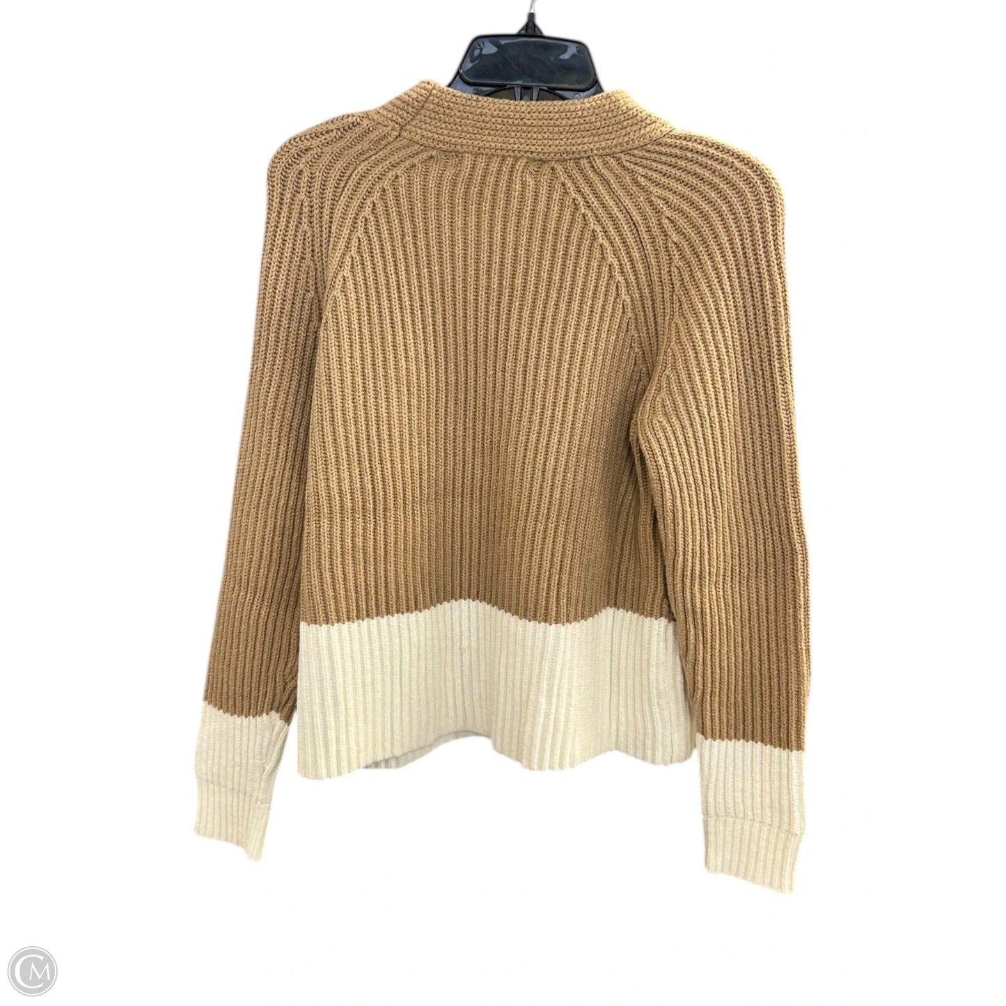 Sweater By Banana Republic In Brown & White, Size: M
