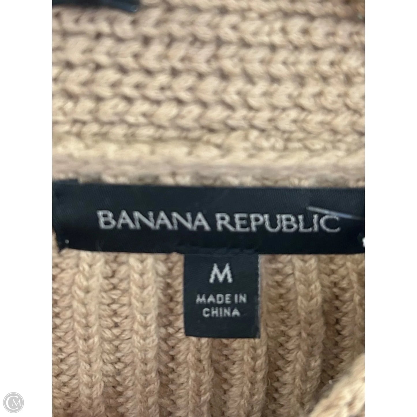 Sweater By Banana Republic In Brown & White, Size: M
