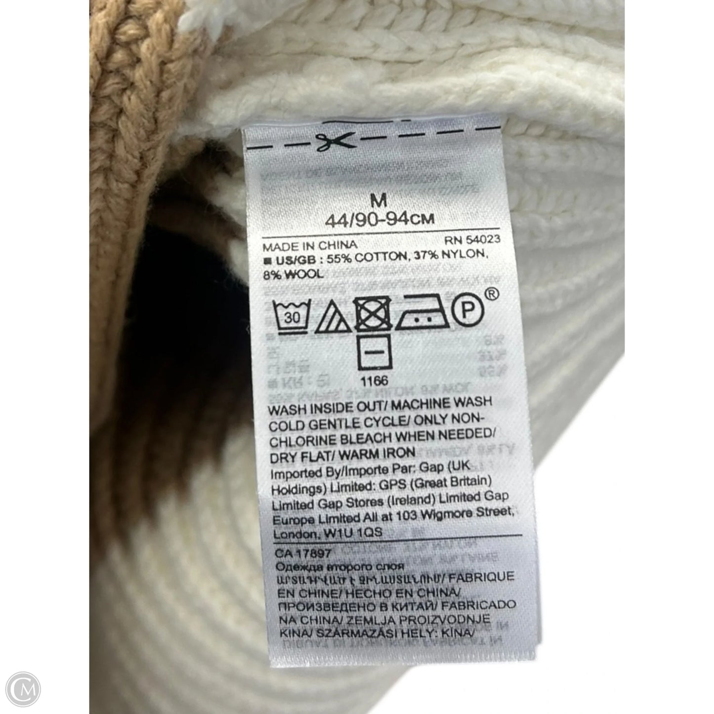 Sweater By Banana Republic In Brown & White, Size: M