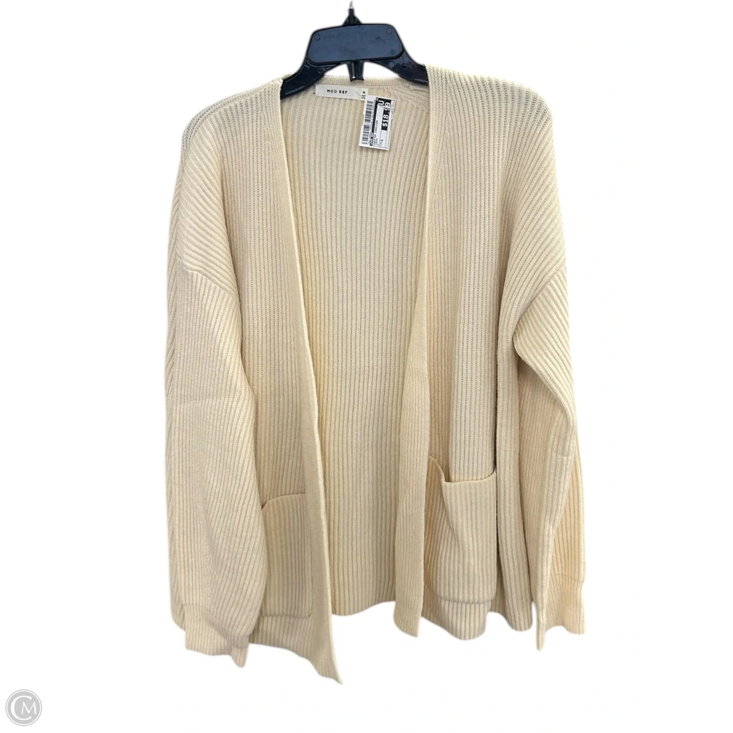 Sweater Cardigan By Mod Ref In Cream, Size: M