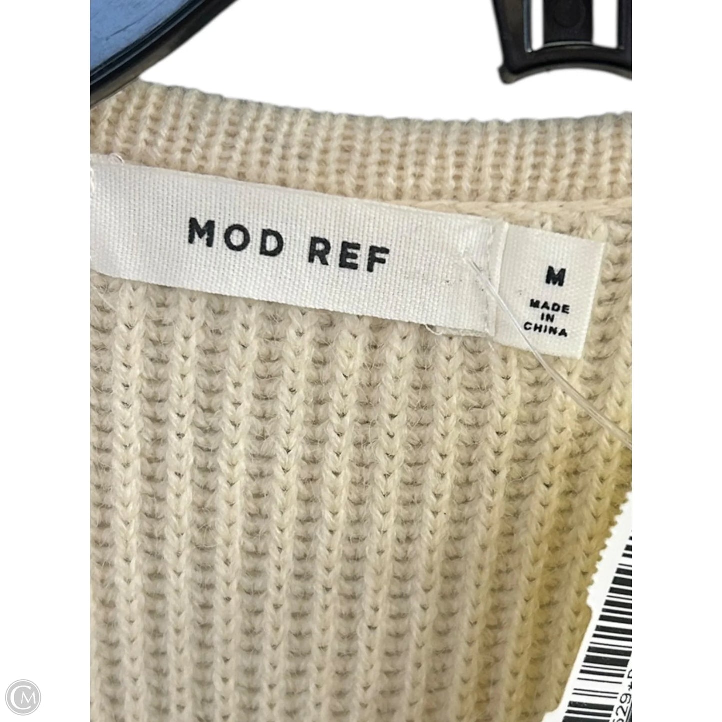 Sweater Cardigan By Mod Ref In Cream, Size: M