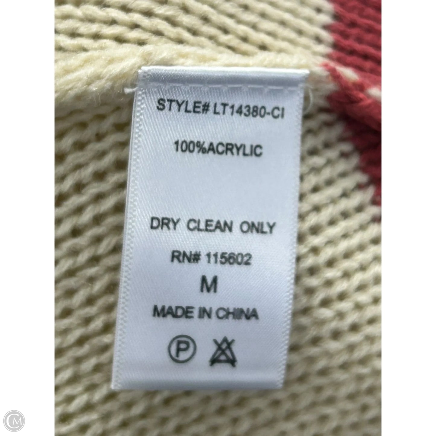 Sweater Cardigan By Lush In Multi-colored, Size: M