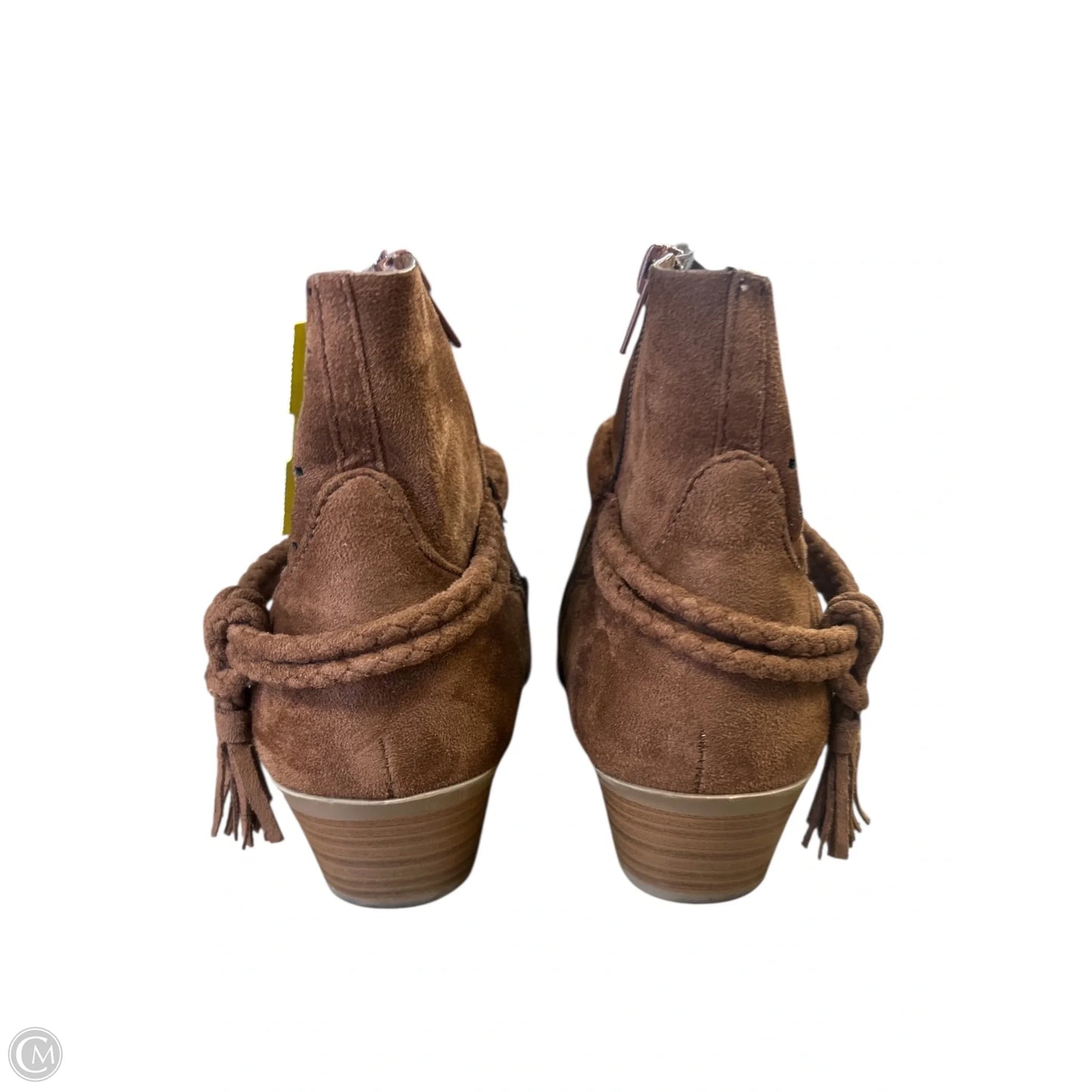 Boots Ankle Flats By Soda In Brown, Size: 8.5