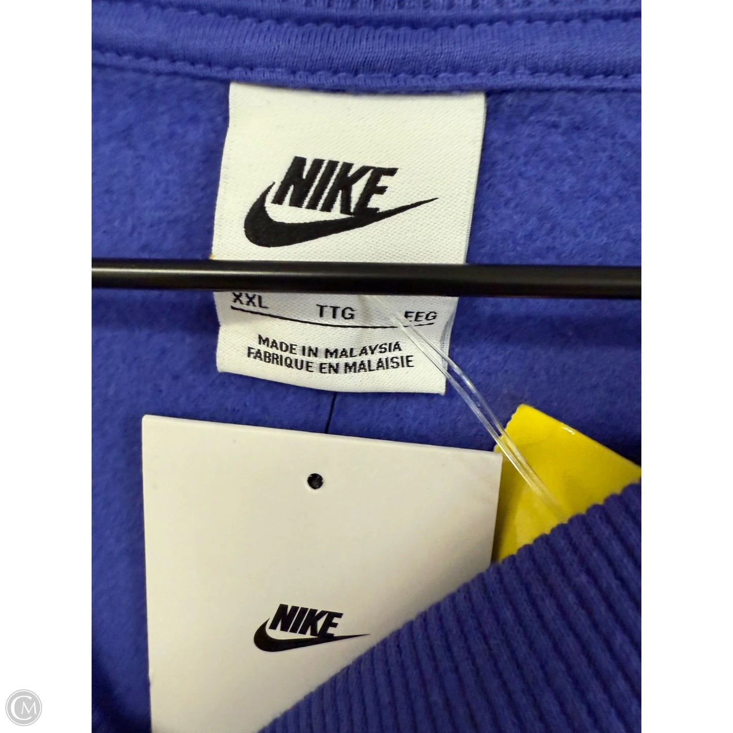 Sweatshirt Crewneck By Nike Apparel In Purple, Size: Xxl