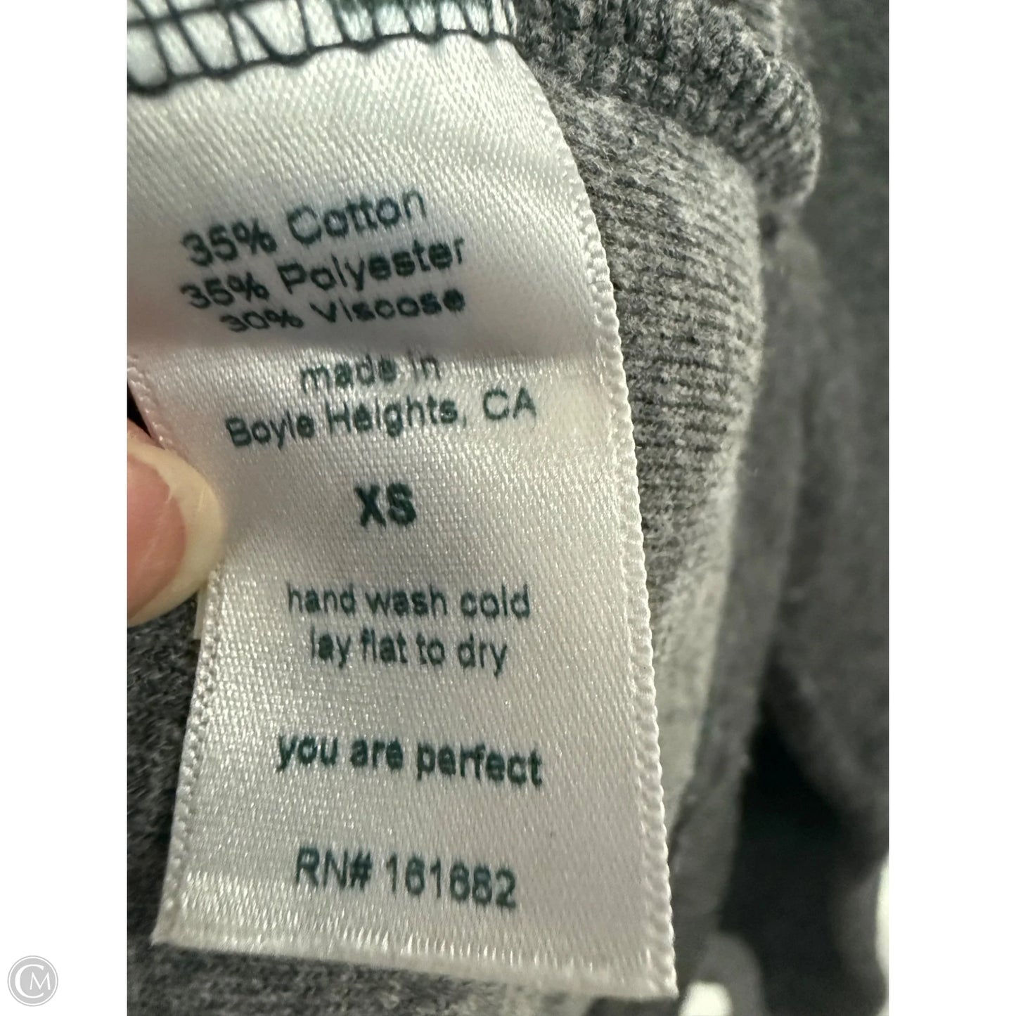 Sweatshirt Crewneck By Cmc In Grey, Size: Xs