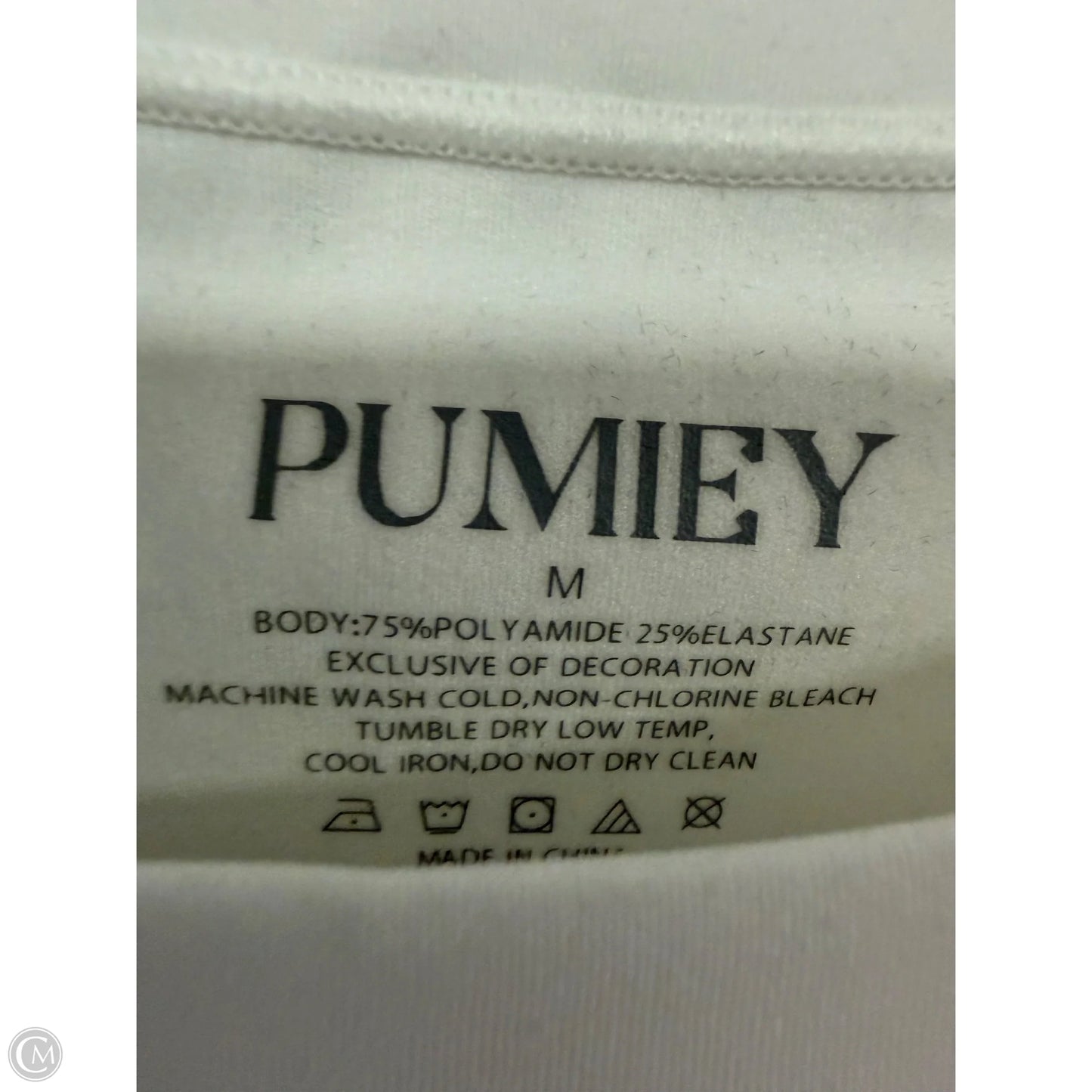 Top Short Sleeve Basic By Cme In White, Size: M