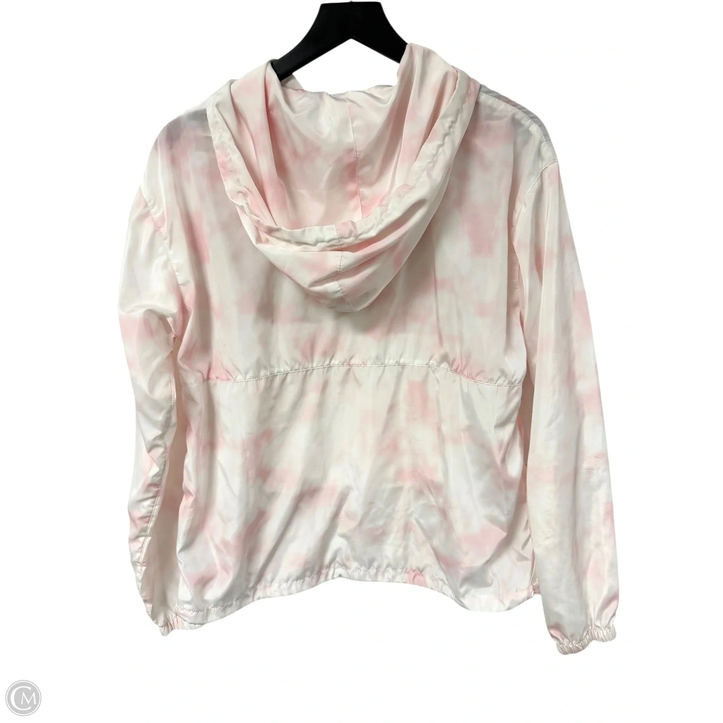 Jacket Windbreaker By Thread And Supply In Pink & White, Size: M
