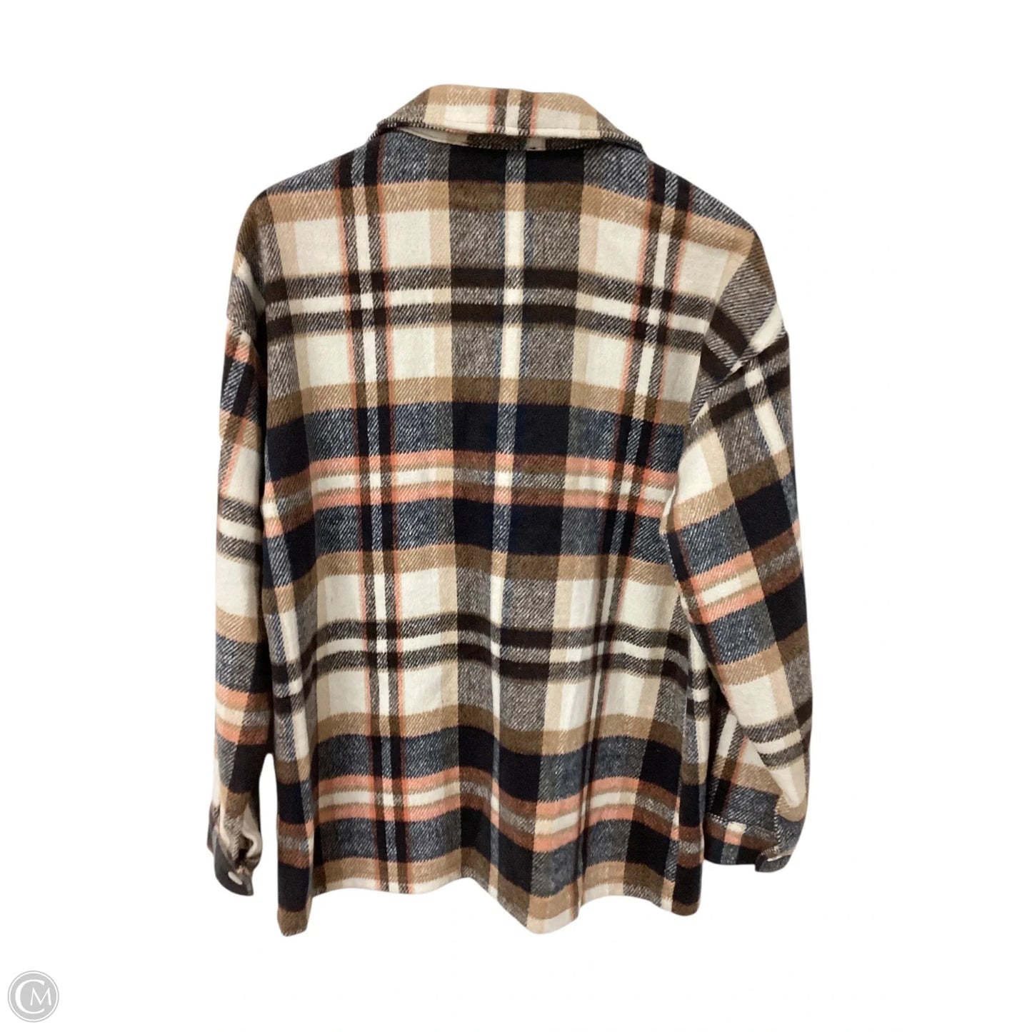 Jacket Shirt By Btfbm In Plaid Pattern, Size: L