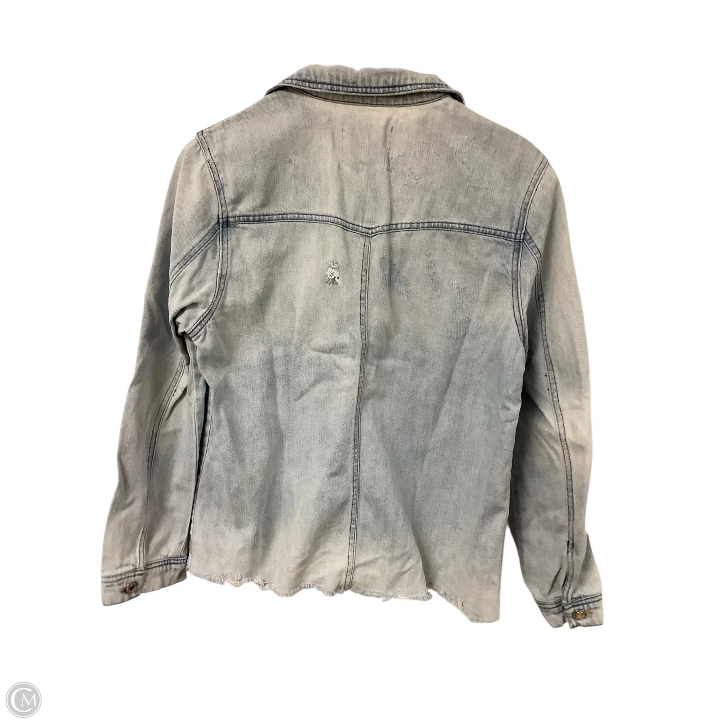 Jacket Denim By Clothes Mentor In Blue Denim, Size: L