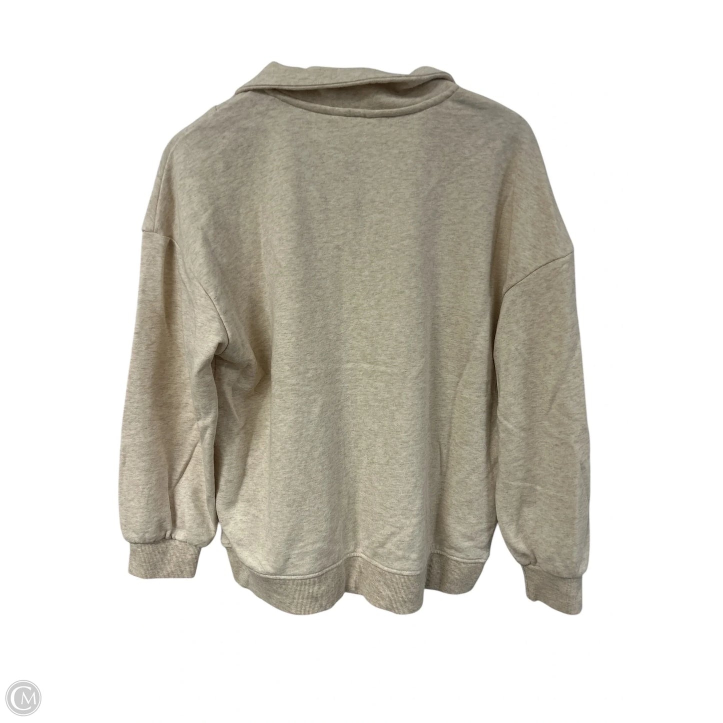 Sweatshirt Collar By Time And Tru In Cream, Size: L