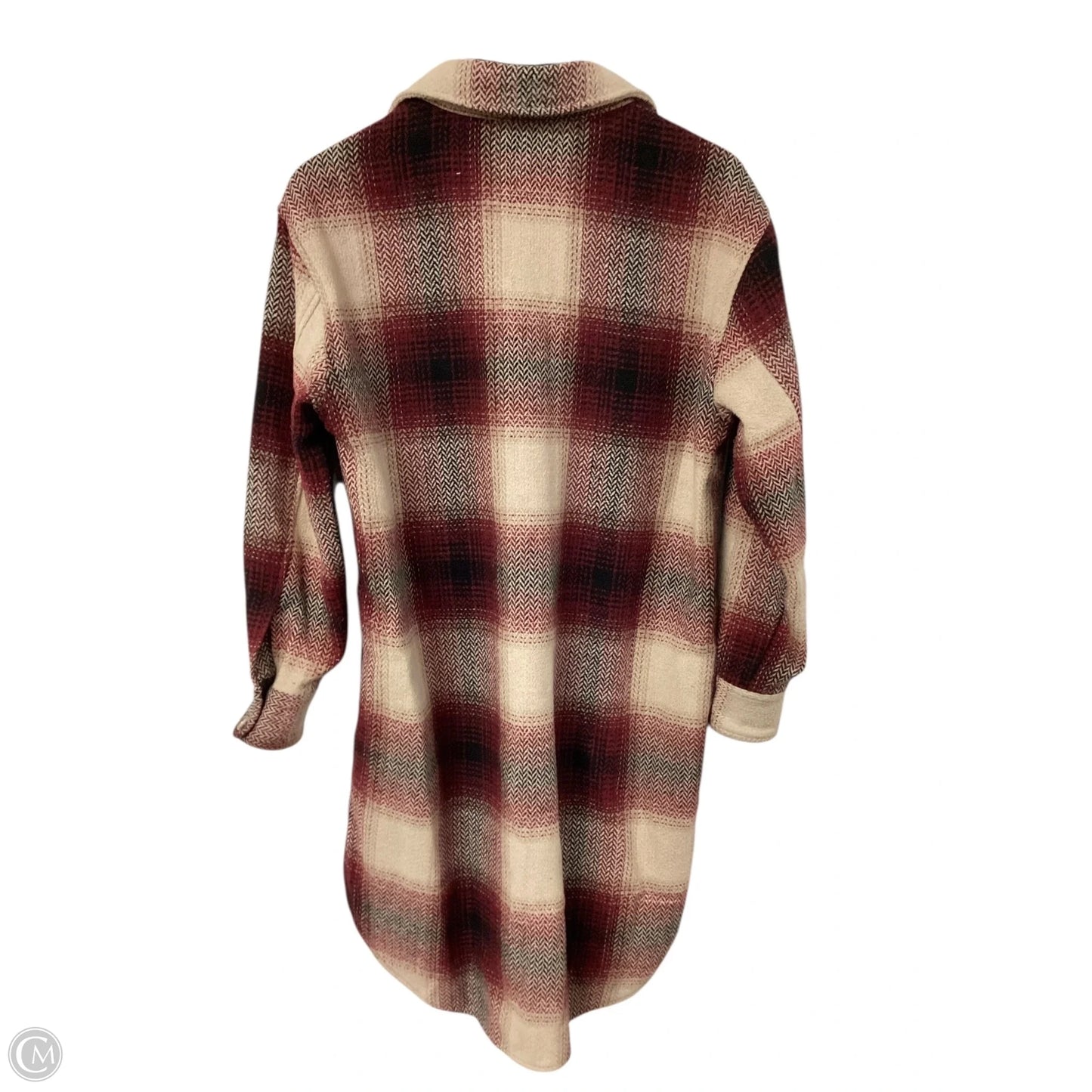 Jacket Shirt By Sweet Lovely In Plaid Pattern, Size: S