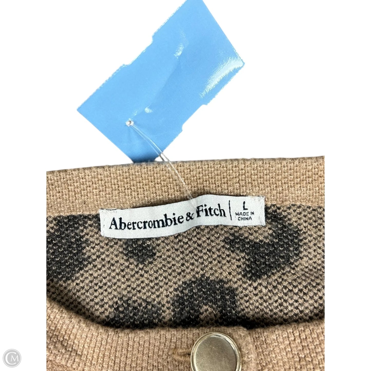 Sweater Short Sleeve By Abercrombie And Fitch In Leopard Print, Size: L