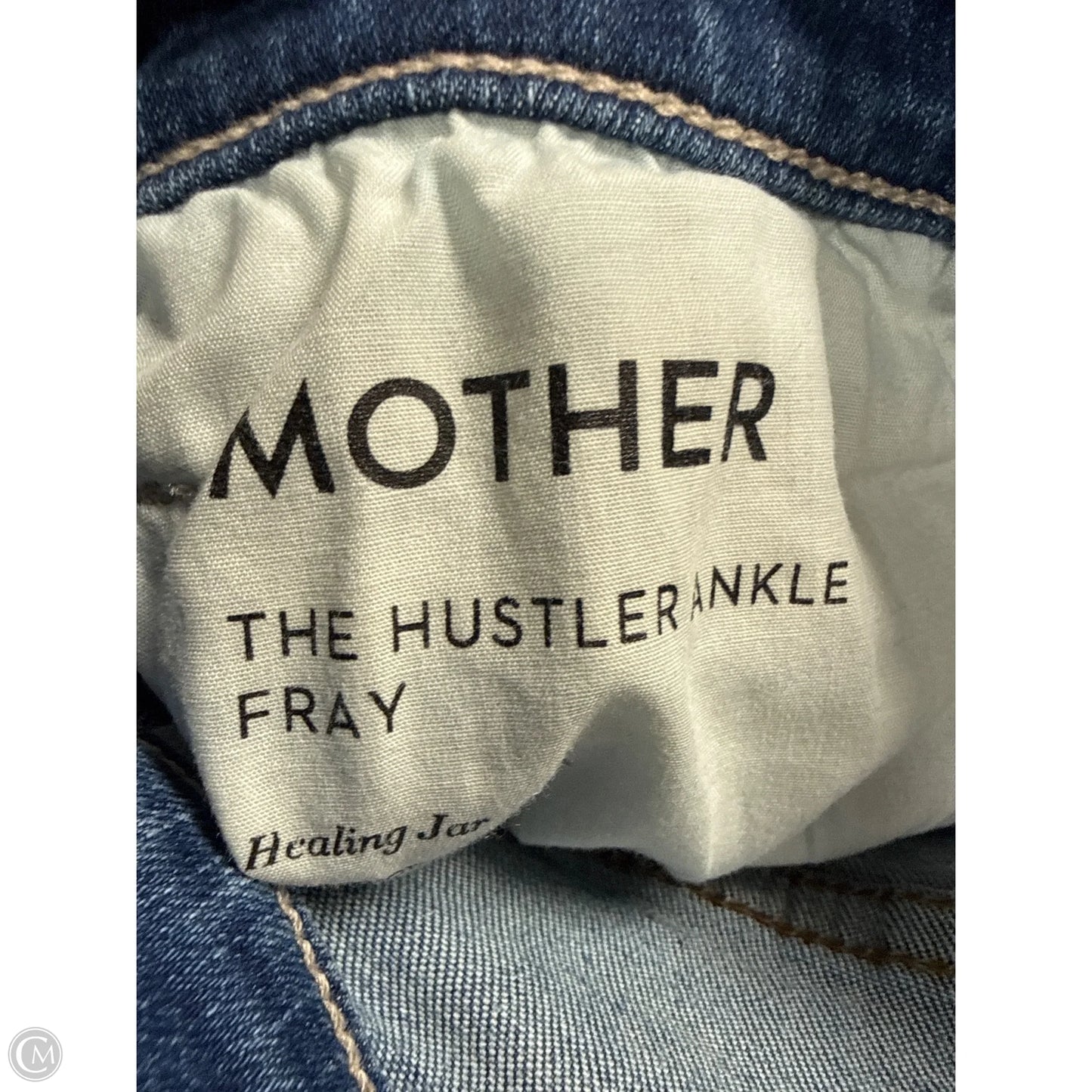 Jeans Straight By Mother In Blue Denim, Size: 6