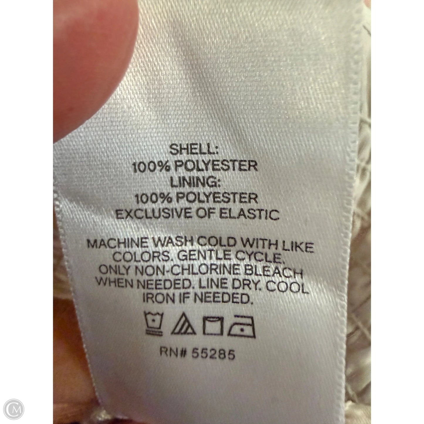 Top Short Sleeve By Express In Cream & Pink, Size: Xl