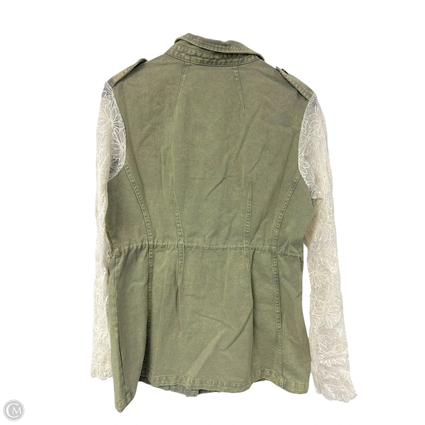 Jacket Denim By Gimmicks In Green & White, Size: S