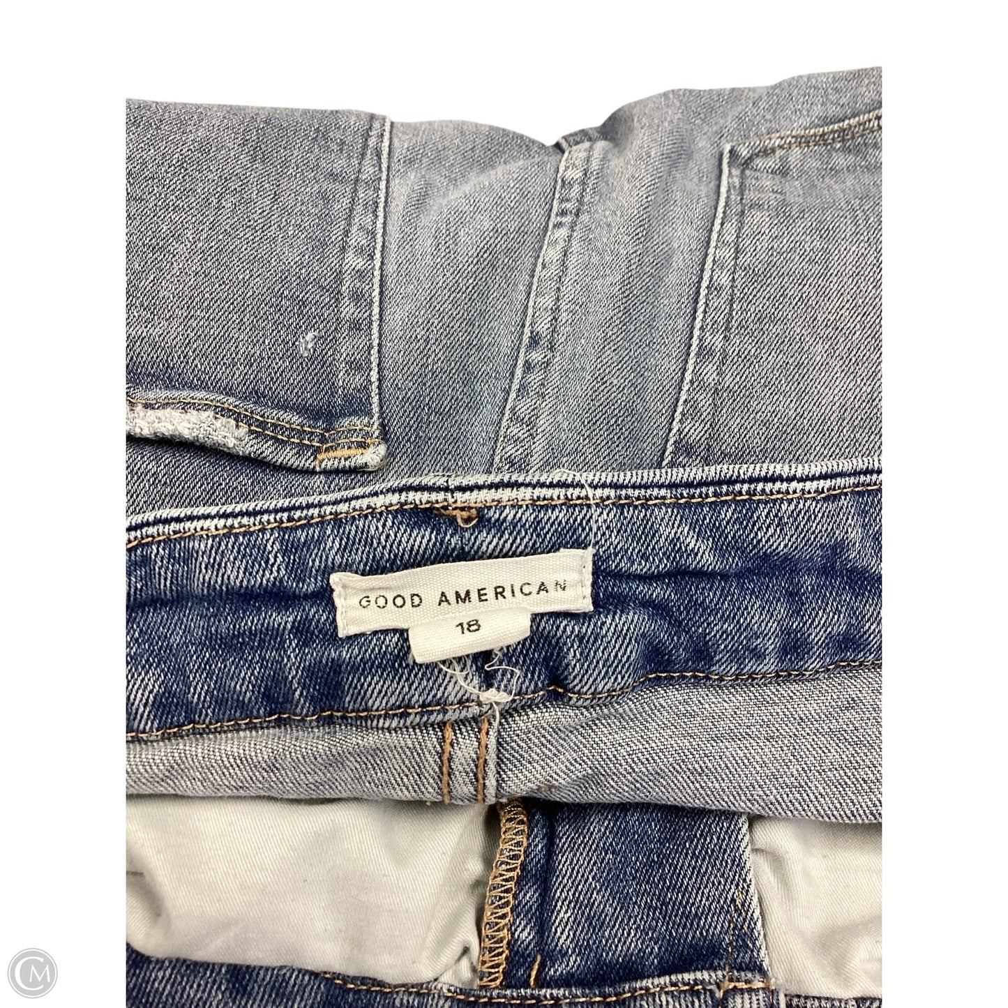 Jeans Skinny By Good American In Blue Denim, Size: 18