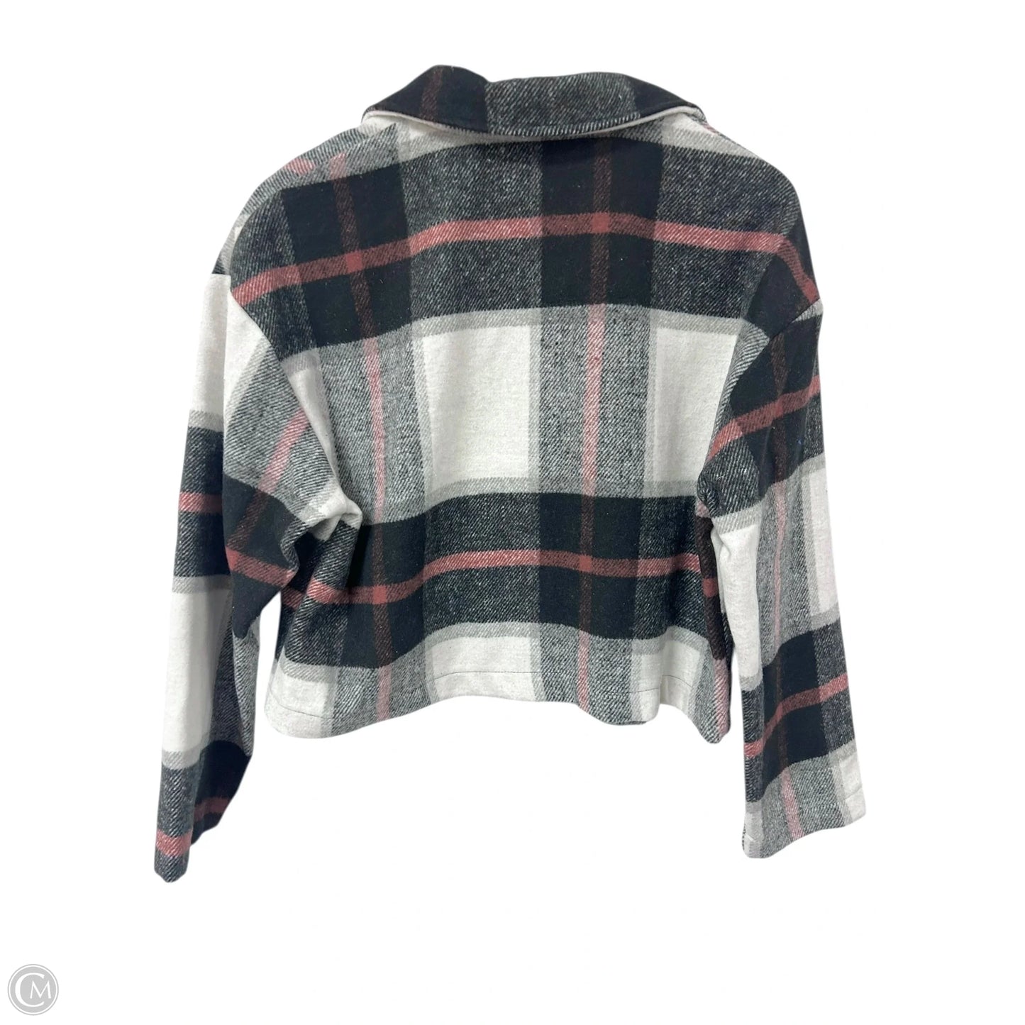 Jacket Shirt By Shein In Plaid Pattern, Size: M