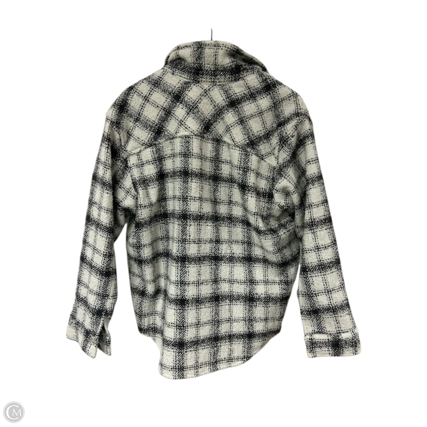 Jacket Shirt By Clothes Mentor In Grey & White, Size: Xl