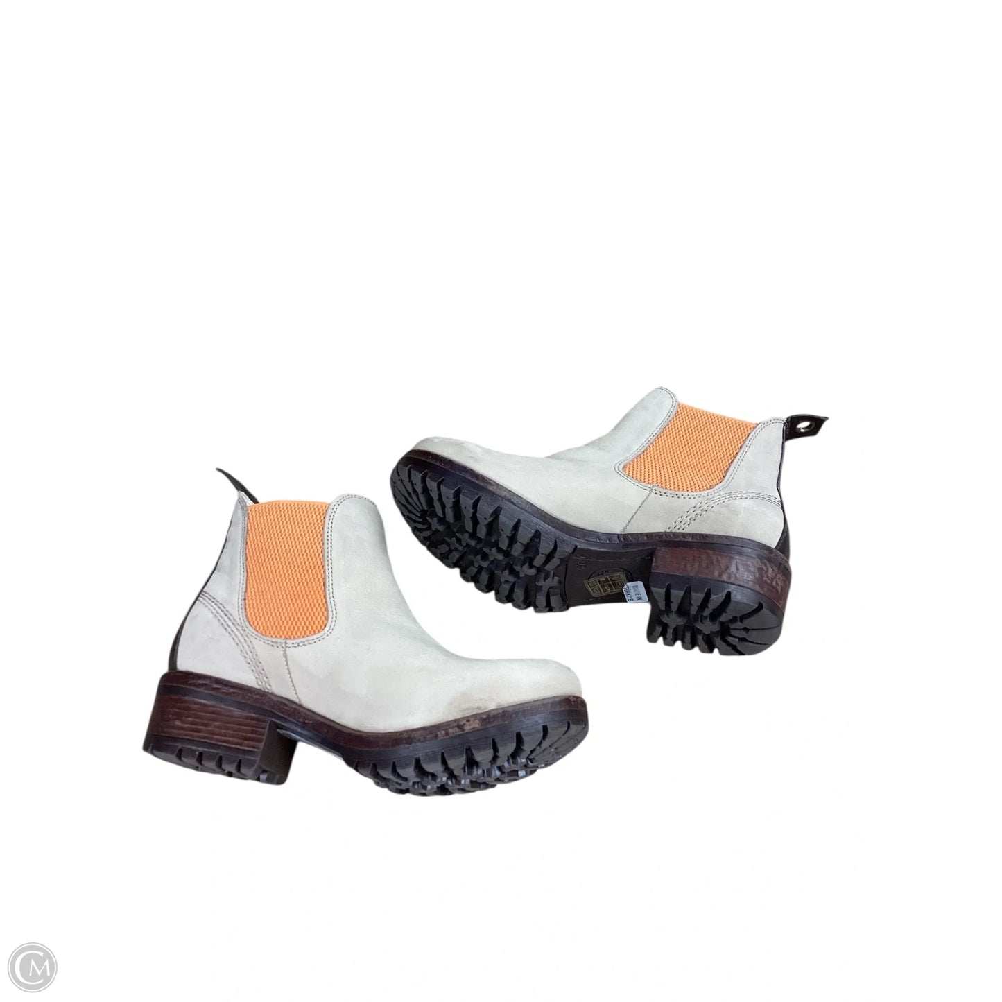 Boots Ankle Flats By Bueno In Orange & Tan, Size: 6.5