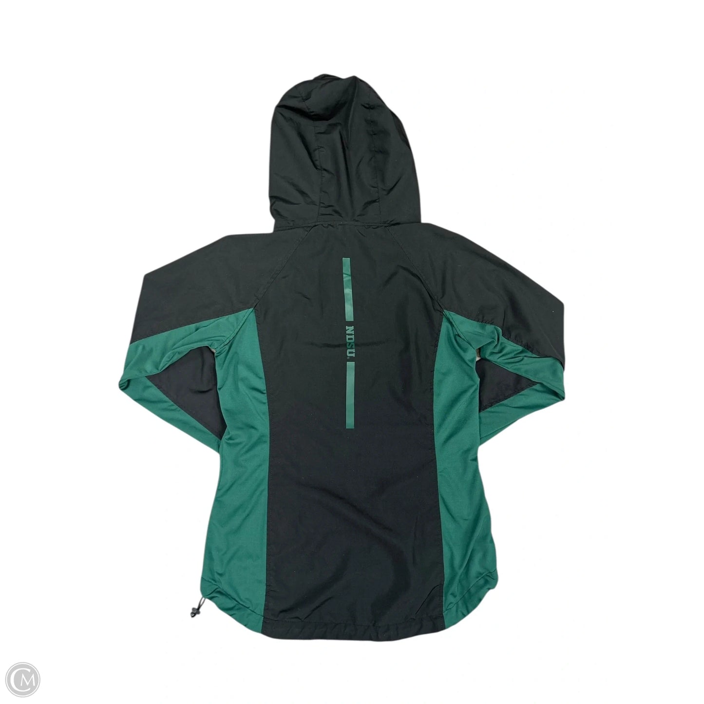 Jacket Windbreaker By Colosseum In Black & Green, Size: M