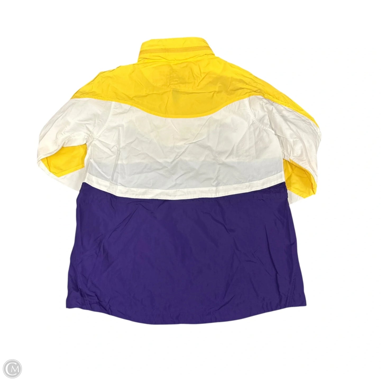 Jacket Windbreaker By G Iii In Purple & Yellow, Size: M