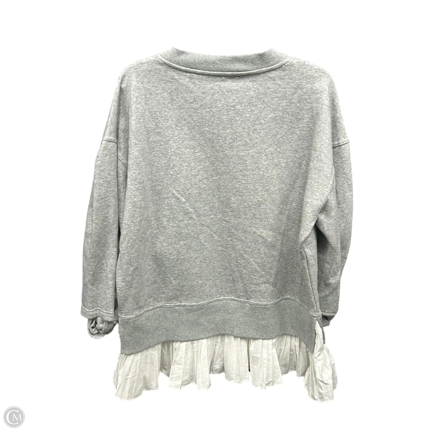 Sweatshirt Crewneck By Maeve In Grey, Size: S