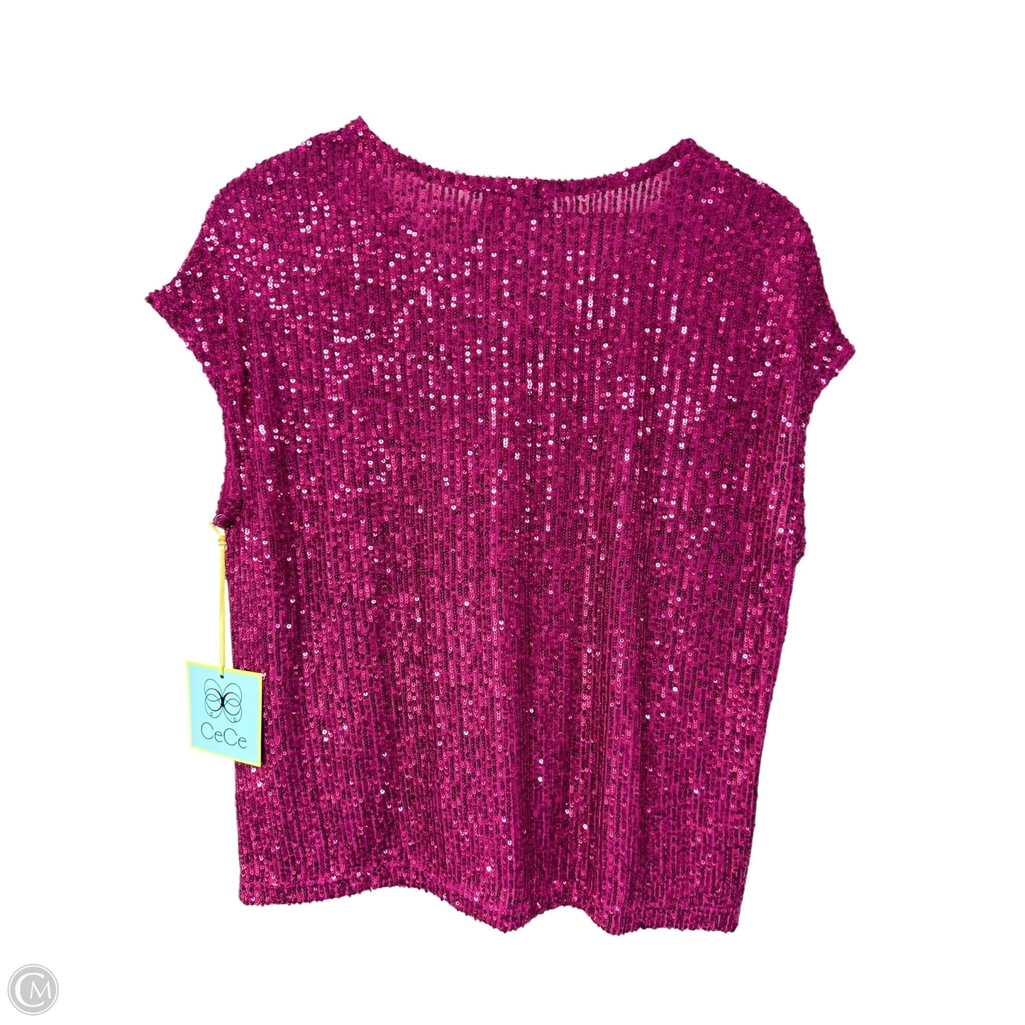 Top Short Sleeve By Cece In Pink, Size: M