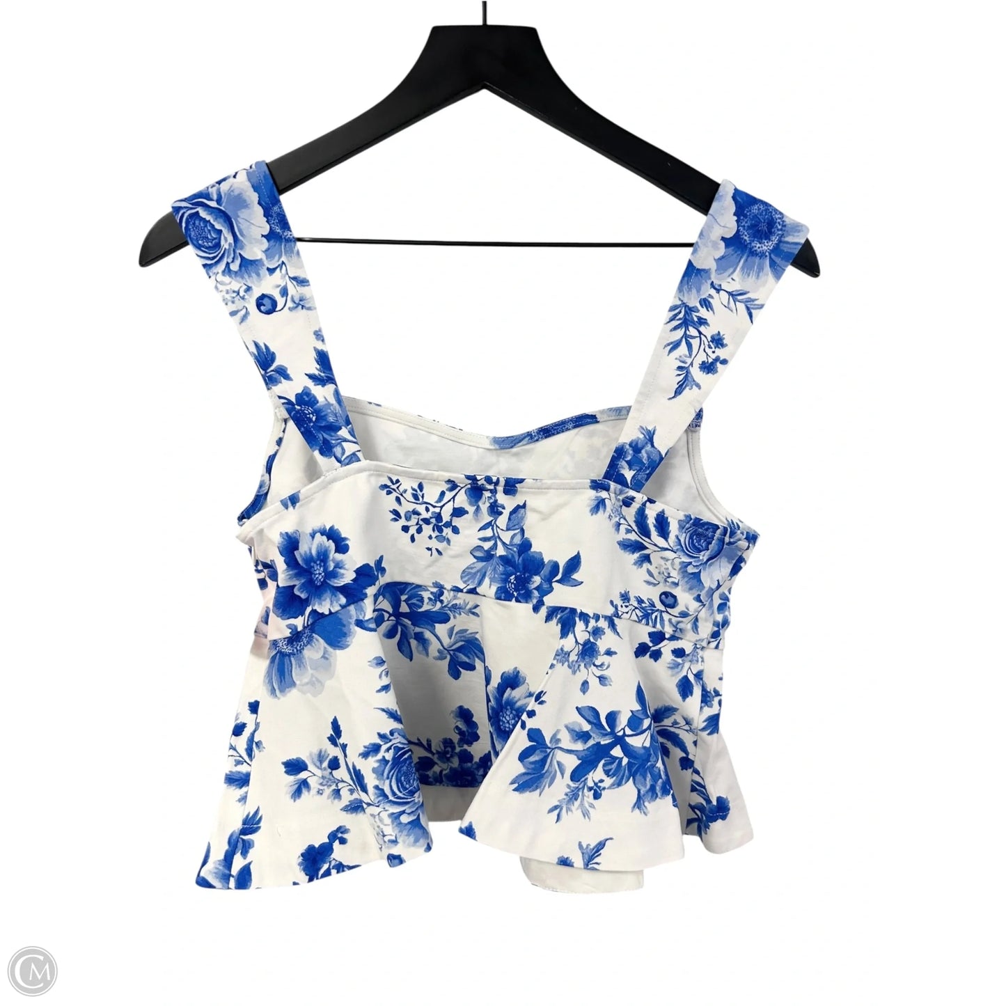 Top Sleeveless By Maeve In Blue & White, Size: M