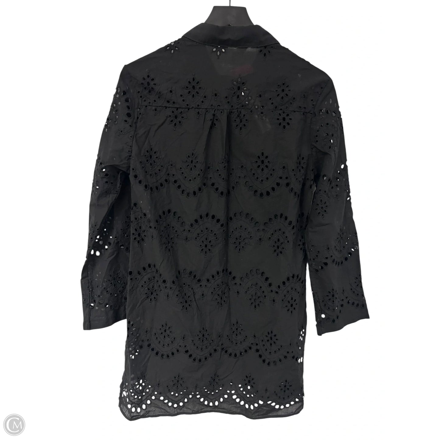 Blouse Long Sleeve By Adiva In Black, Size: M