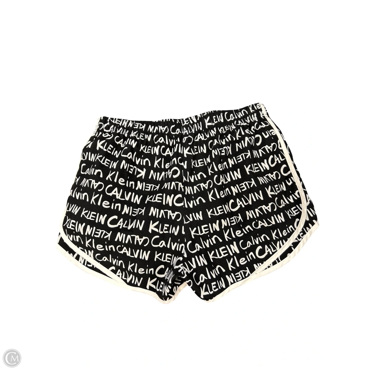 Athletic Shorts By Calvin Klein Performance In Black & White, Size: M