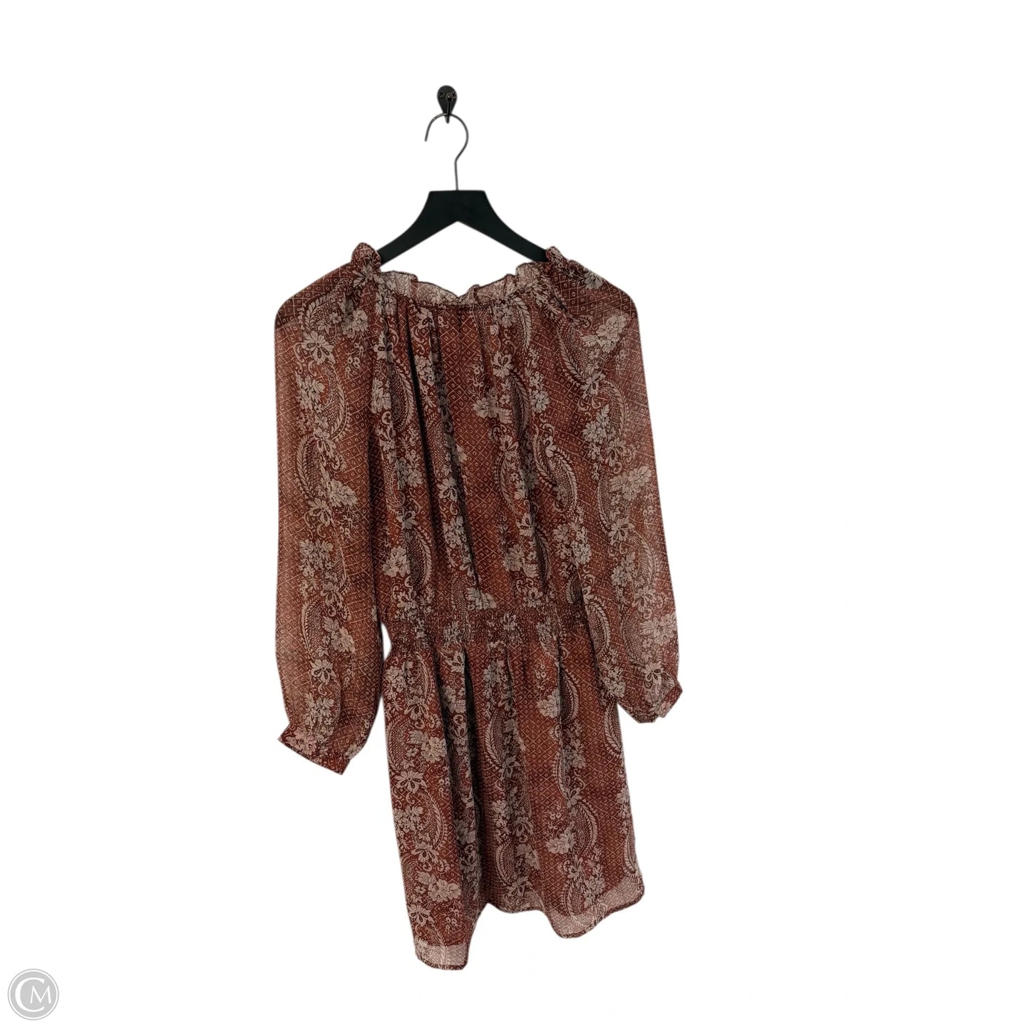 Dress Casual Short By Dress Forum In Brown & Cream, Size: S