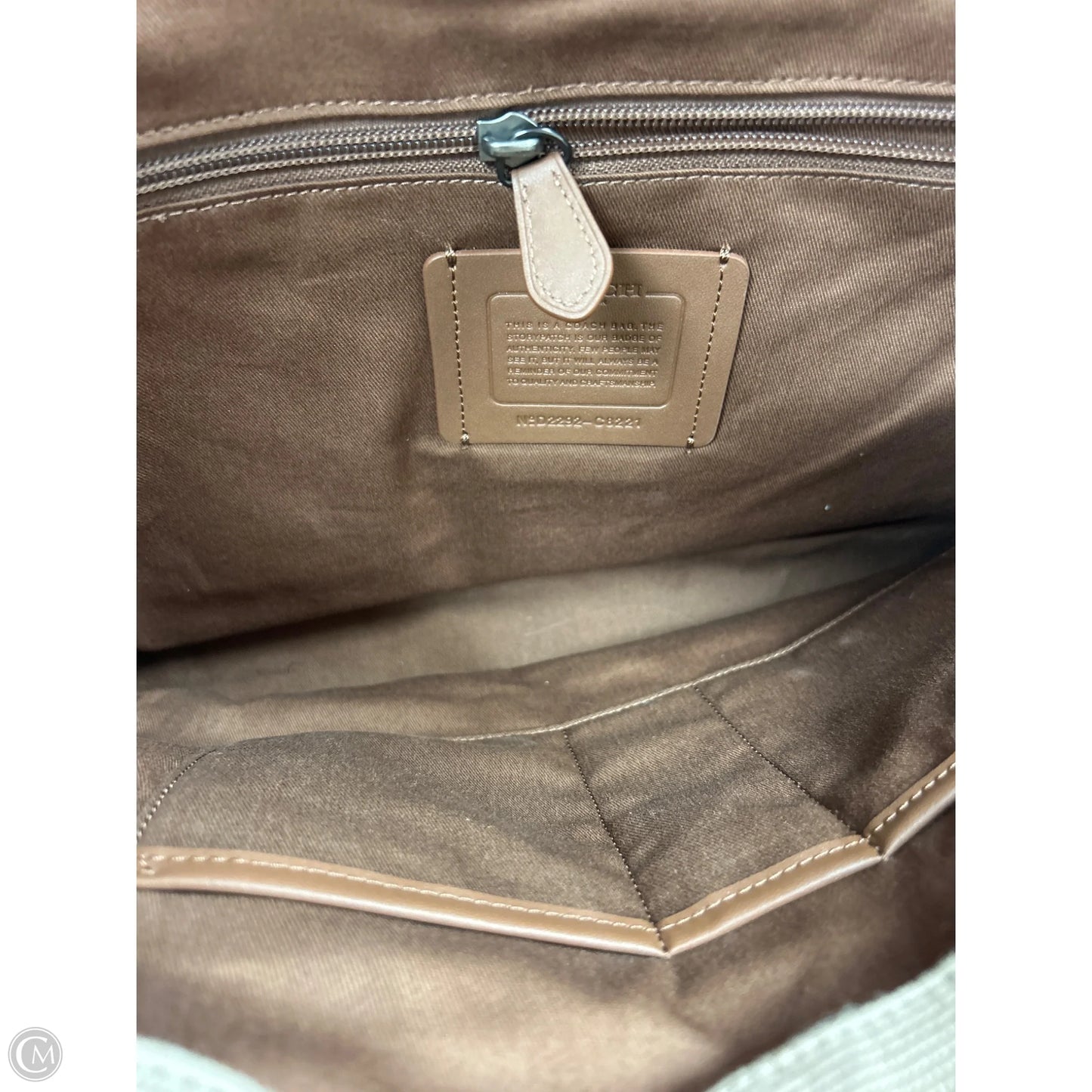Tote Designer By Coach, Size: Large