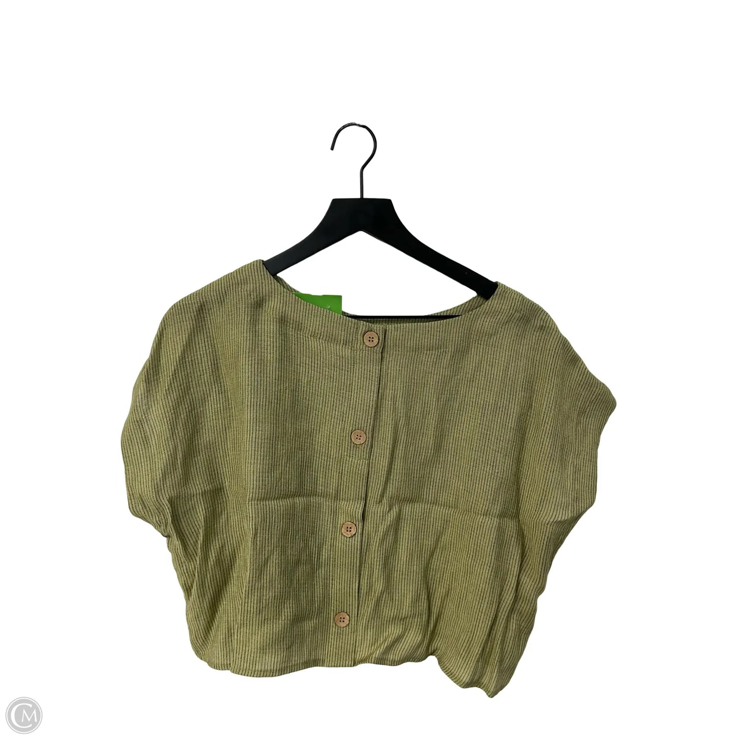 Top Short Sleeve By Blu Pepper In Green, Size: L