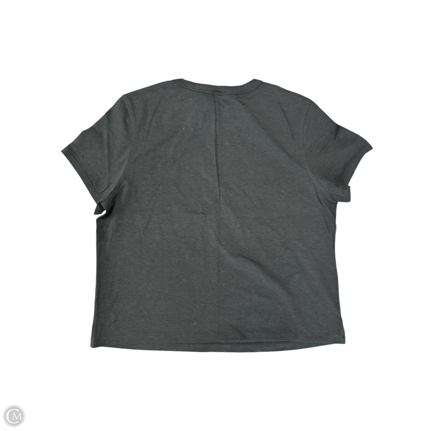 Athletic Top Short Sleeve By Lululemon In Black, Size: 6
