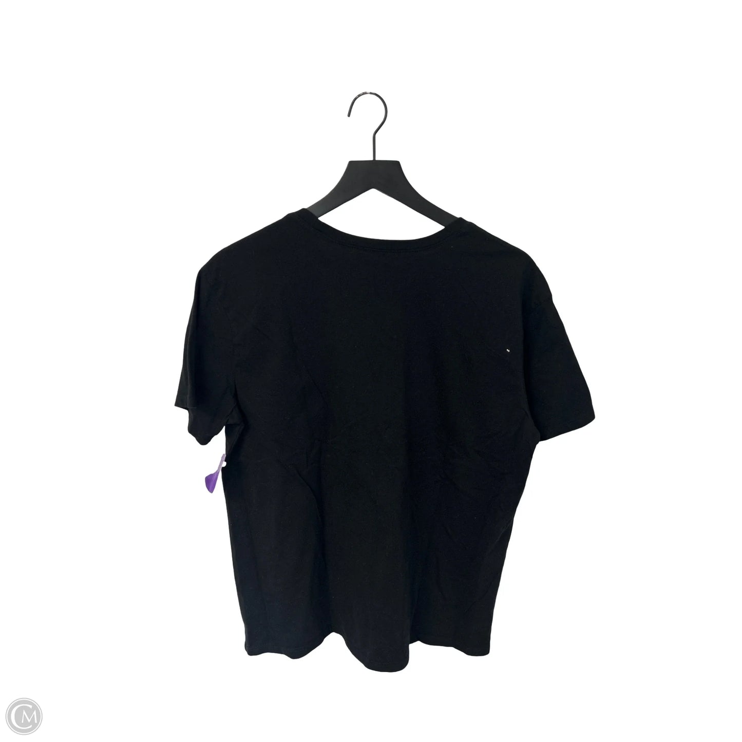 Top Short Sleeve Basic By Time And Tru In Black, Size: L