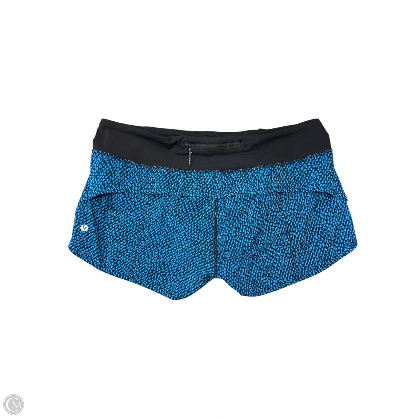 Athletic Shorts By Lululemon In Black & Blue, Size: 10