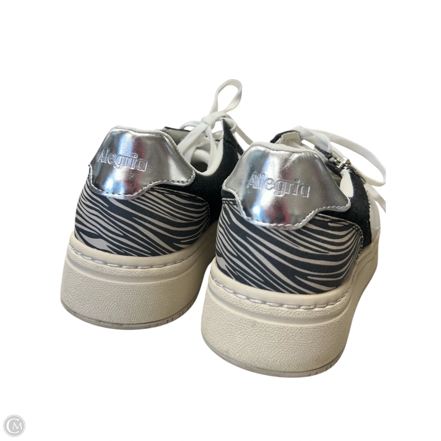 Shoes Sneakers By Alegria In Black & White, Size: 10.5