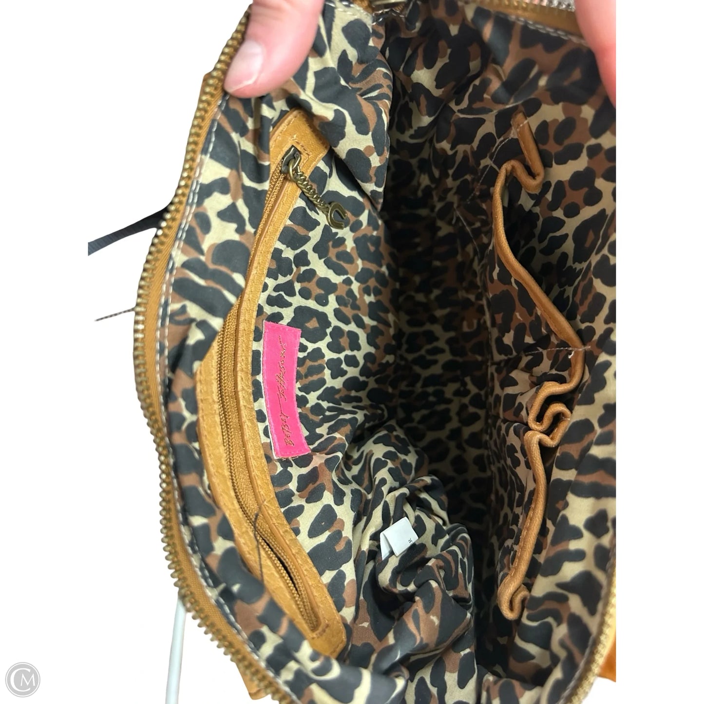 Handbag Leather By Betsey Johnson, Size: Medium