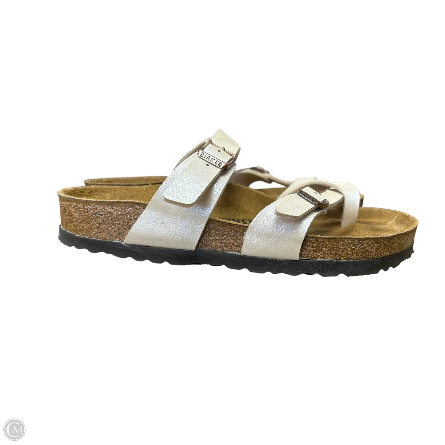 Sandals Flats By Birkenstock In Cream, Size: 7
