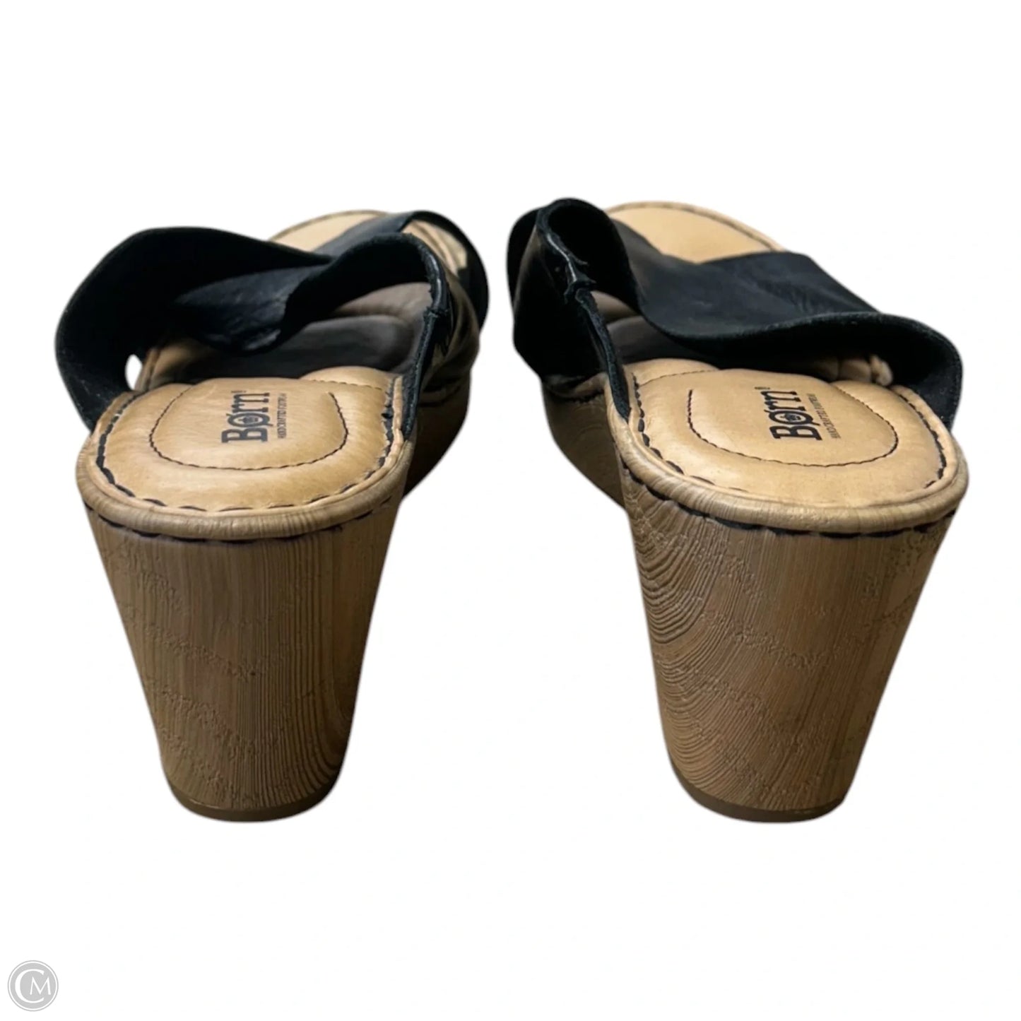 Sandals Heels Wedge By Born In Black, Size: 8