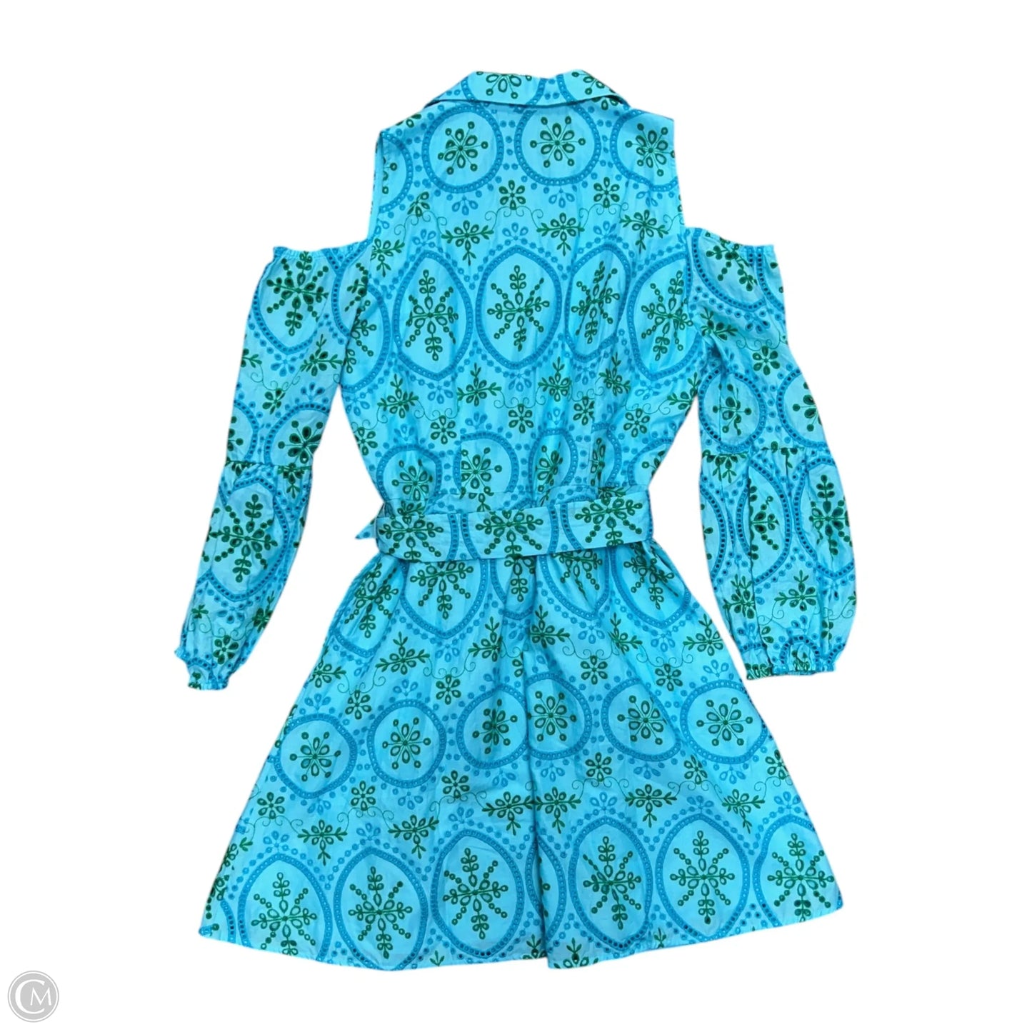 Dress Party Midi By Boston Proper In Blue & Green, Size: M