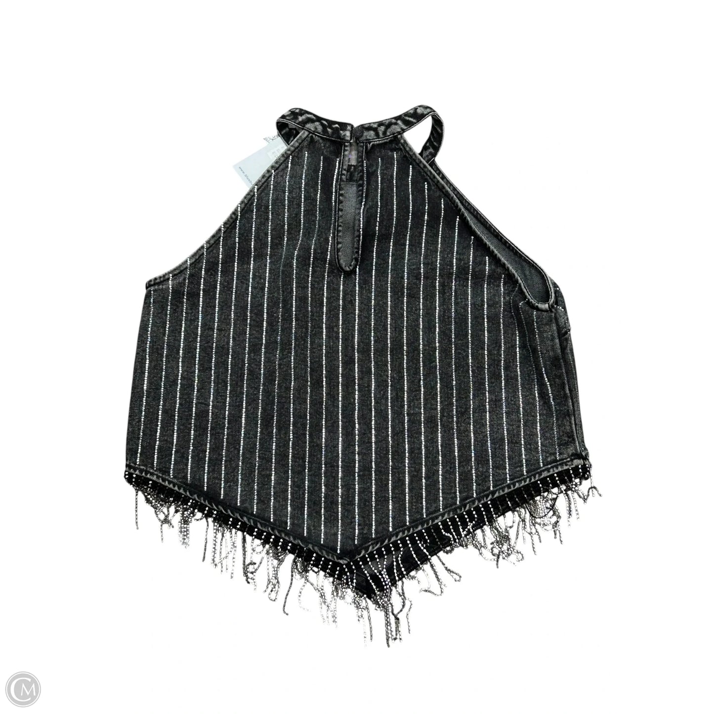 Top Sleeveless By Blue B In Black Denim, Size: S