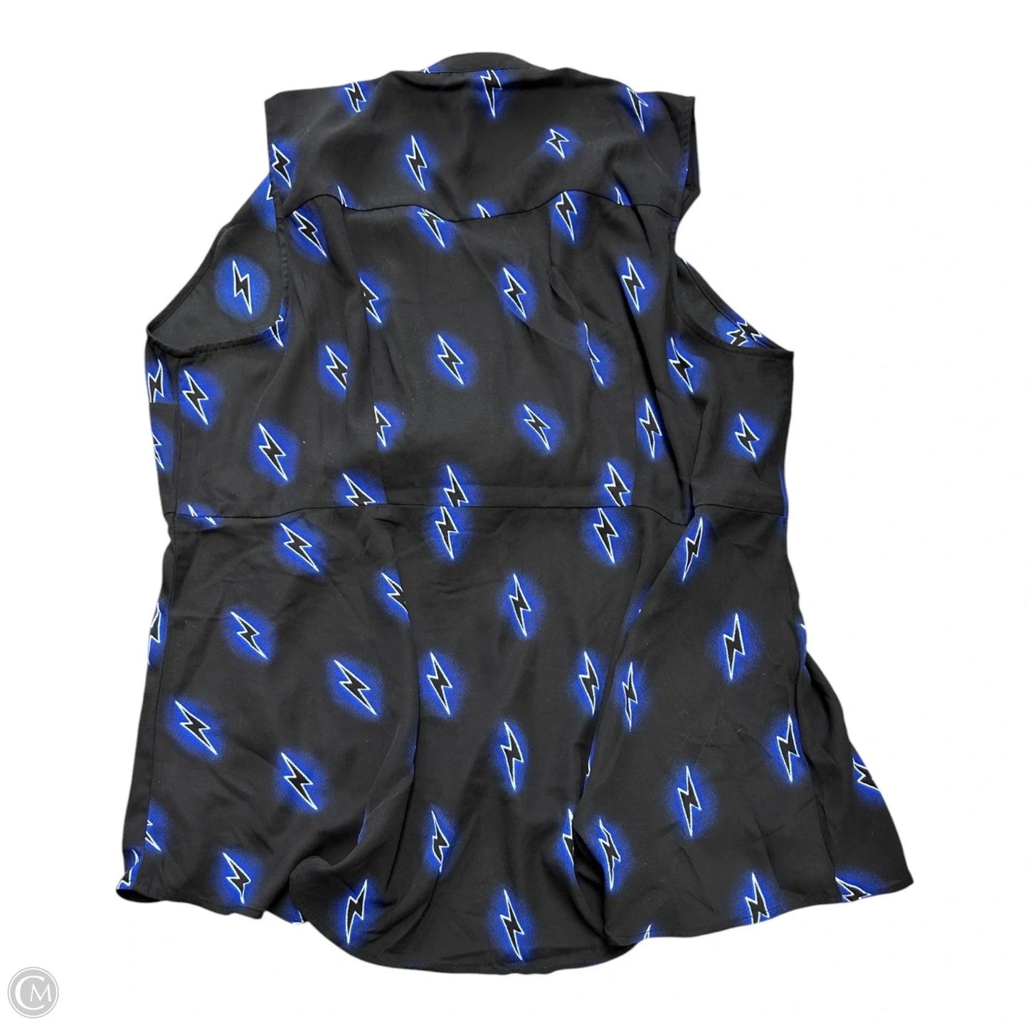 Top Sleeveless By Torrid In Black & Blue, Size: 1x